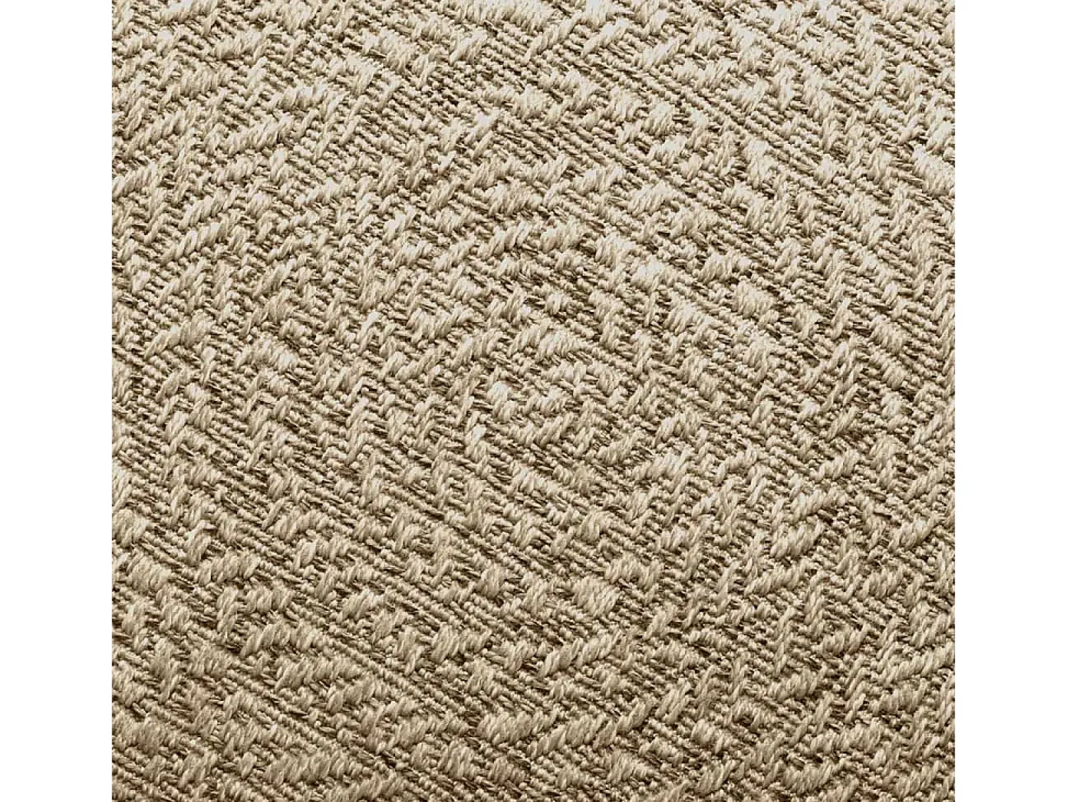 Outlet Alfombra ZIZUR 240x240 cm efecto yute para interior y exterior Beige