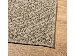 Outlet Alfombra ZIZUR 240x240 cm efecto yute para interior y exterior Beige
