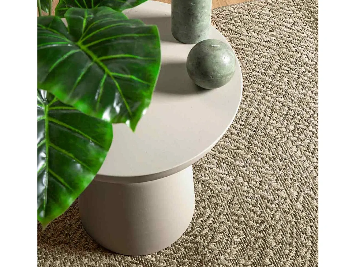 Sale Alfombra ZIZUR 240x340 cm efecto yute para interior y exterior Beige
