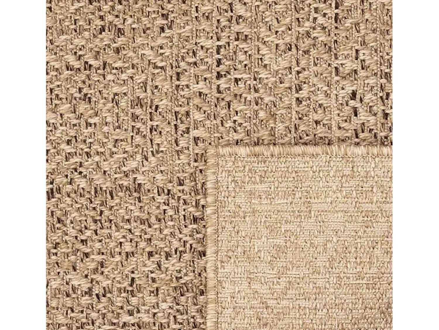 Alfombra De Cocina|Alfombra Redonda^Alfombra ZIZUR 240x240 cm efecto yute para interior y exterior Beige