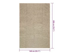 Alfombra beige ZIZUR 140x200 cm efecto yute para interior y exterior