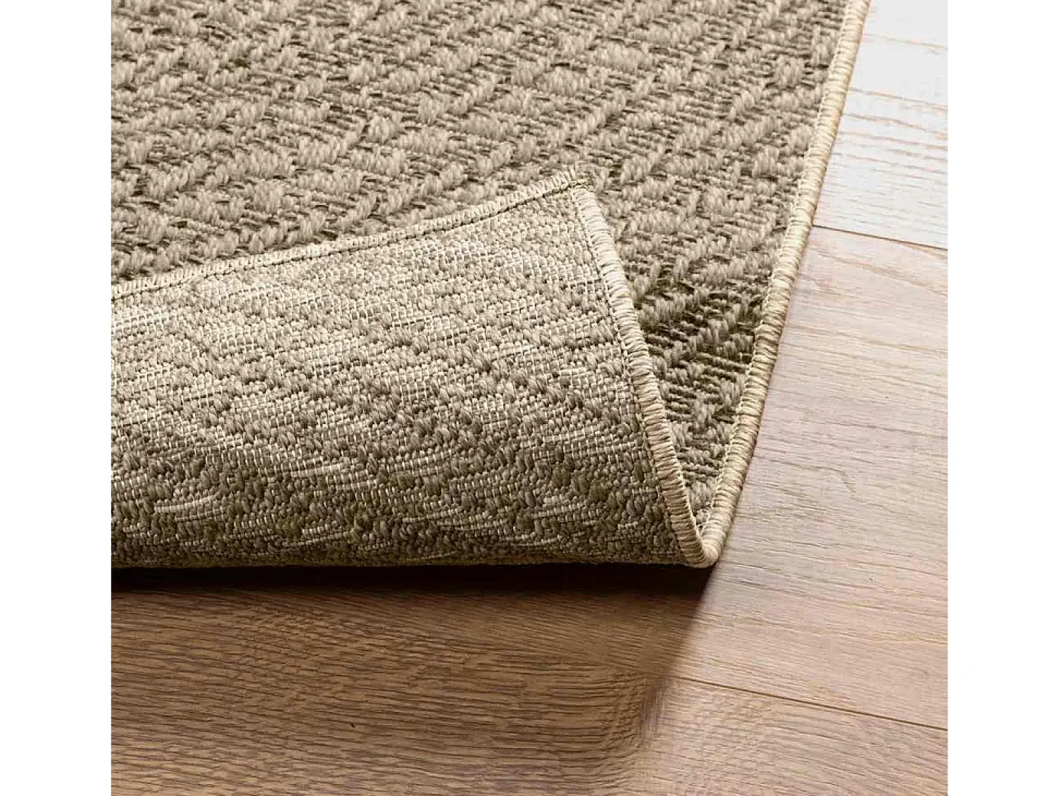 Alfombra De Cocina^Alfombra ZIZUR 160x230 cm efecto yute para interior y exterior Beige