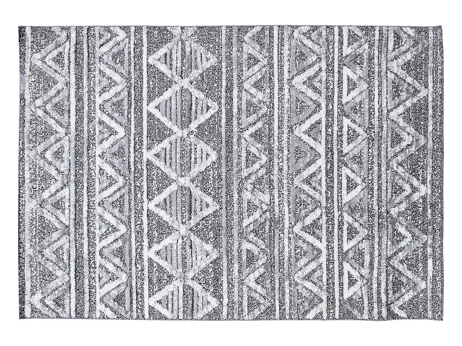 Clearance Miliboo Alfombra bereber con relieve blanco y 160 × 230 cm ERGA Gris