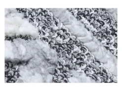 Clearance Miliboo Alfombra bereber con relieve blanco y 160 × 230 cm ERGA Gris