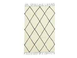 Alfombra bereber Marmoucha tejida a mano 250x350 cm Negro/Blanco Marmoucha