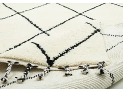 Alfombra bereber Marmoucha tejida a mano 250x350 cm Negro/Blanco Marmoucha