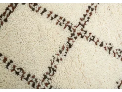 Alfombra bereber Marmoucha tejida a mano 70x140 cm Negro/Blanco Marmoucha