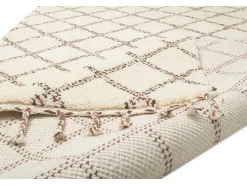 Alfombra bereber Marmoucha tejida a mano 70x140 cm Negro/Blanco Marmoucha