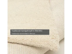 Alfombra bereber tejida a mano con lana 200x200 cm Blanco Taza Royal