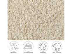 Alfombra bereber tejida a mano con lana 60x90 cm Blanco Maloronga