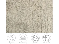 Alfombra bereber tejida a mano con lana 60x90 cm Arena Hadj Gris antracita