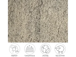Alfombra bereber tejida a mano con lana 170x240 cm Arena Taza Royal