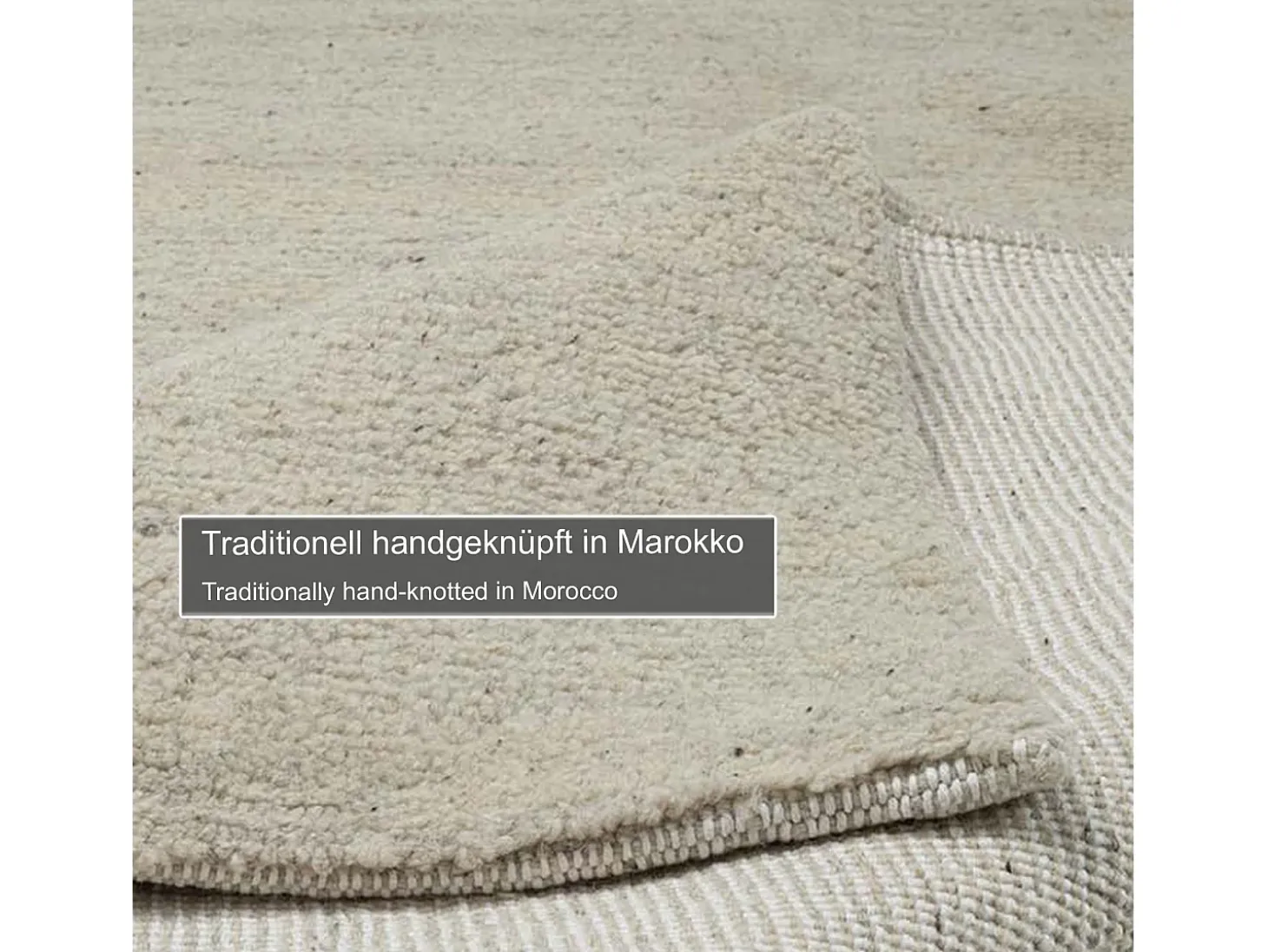 Alfombra bereber tejida a mano con lana 250x350 cm Arena Hadj