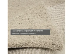 Alfombra bereber tejida a mano con lana 200x200 cm Arena Taza Royal