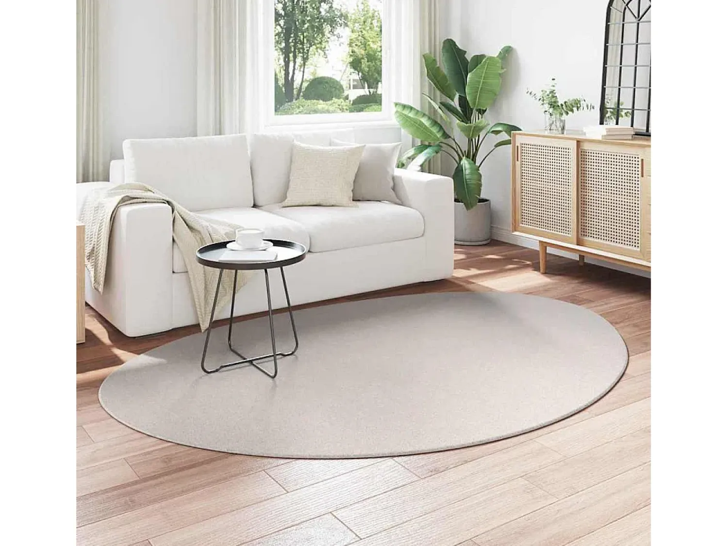 Alfombra De Cocina^Alfombra color arena 160 x 230 cm Poliéster Marru00f3n