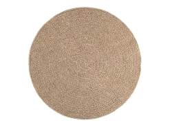 Clicnbuy Alfombra De Exterior|Alfombra Redonda^Alfombra con aspecto de yute interior y exterior 120 cm Marru00f3n