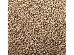 Clicnbuy Alfombra De Exterior|Alfombra Redonda^Alfombra con aspecto de yute interior y exterior 120 cm Marru00f3n