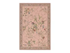 Alfombra De Salón^Alfombra con borde y motivos florales 80x150 cm Flomi Rosa