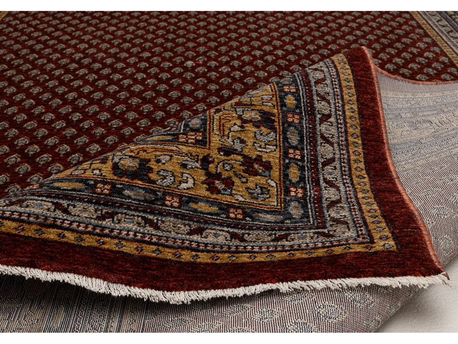 Alfombra con bordes de estilo oriental 60x130 cm Rojo Multi Beatrice