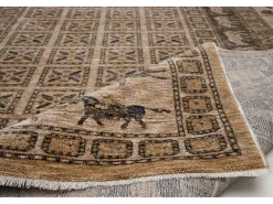 Alfombra De Salón^Alfombra con bordes de estilo oriental 60x130 cm multi Beatrice Beige