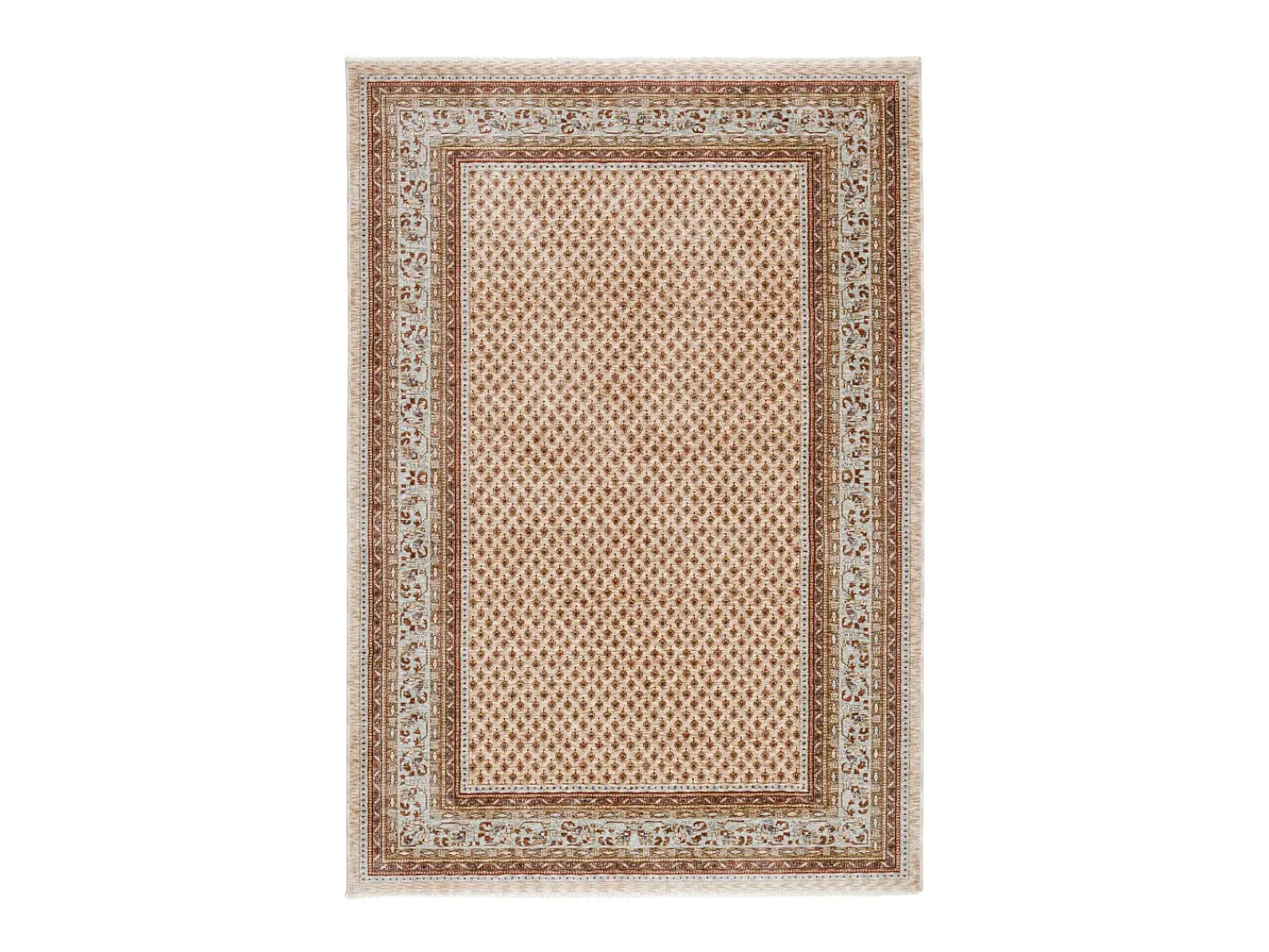 Alfombra De Salón^Alfombra con bordes de estilo oriental 180x280 cm multi Beatrice Beige
