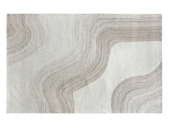 Alfombra con motivo abstracto 100% lana - 200 x 290 cm - 1800g/m2 - Marfil y beige - AZARIA