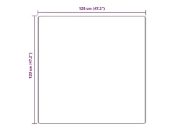 Alfombra De Cocina|Alfombra Redonda^Alfombra Crema 120 x 120 cm Polipropileno Blanco
