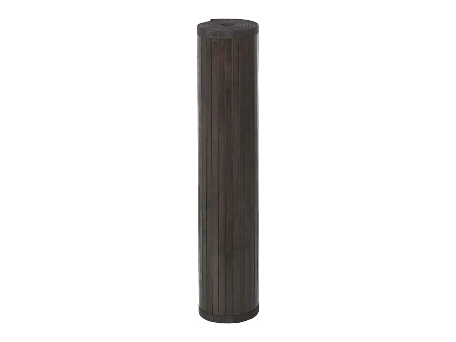 Alfombra cuadrada bambú marrón oscuro 100x100 cm