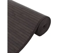 Alfombra cuadrada bambú marrón oscuro 100x100 cm