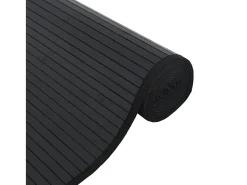 Alfombra De Cocina|Alfombra Redonda^Alfombra cuadrada negra 100x100 cm bambú Negro