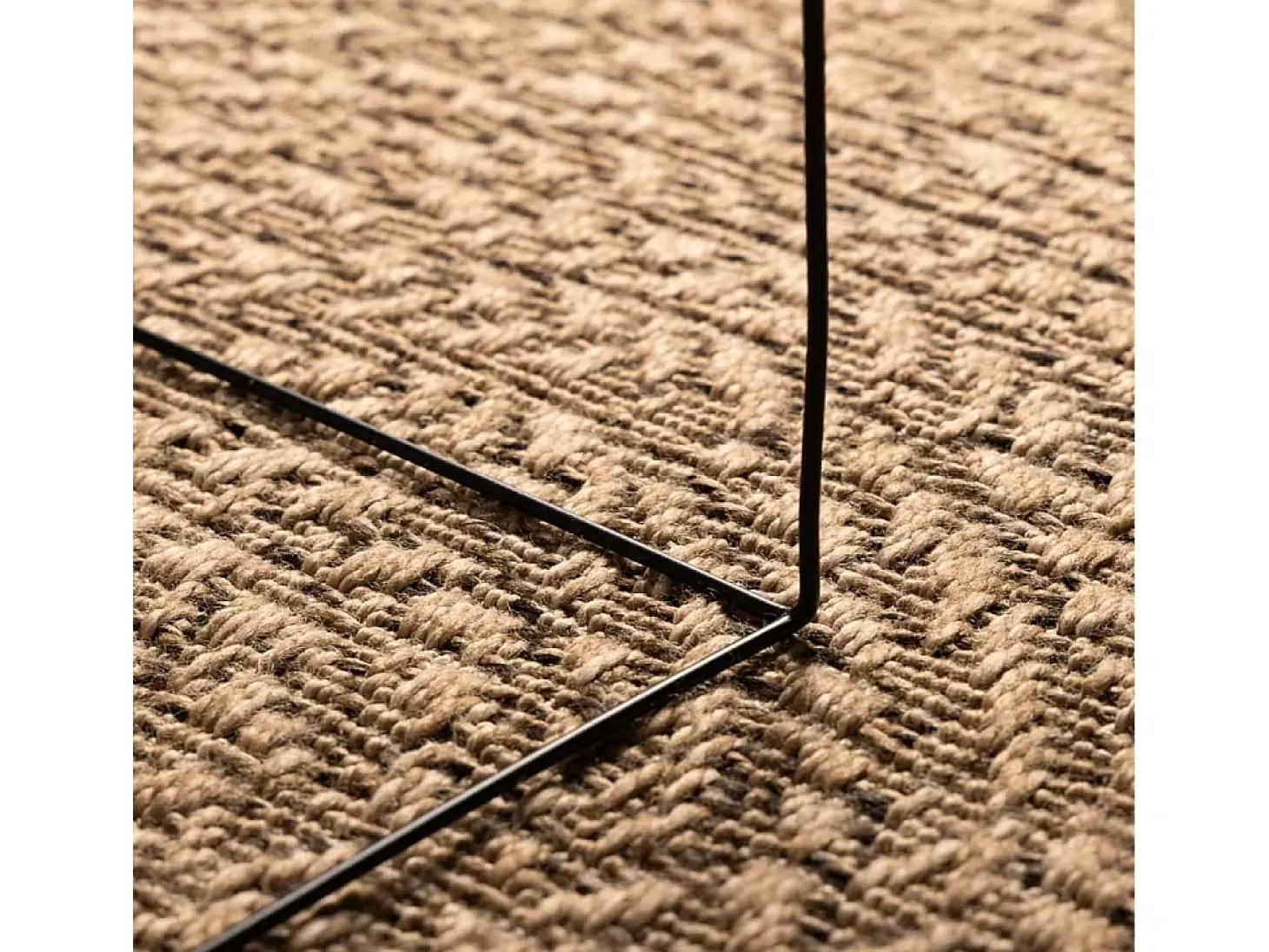 Alfombra de 160 cm con aspecto de yute, para interior y exterior