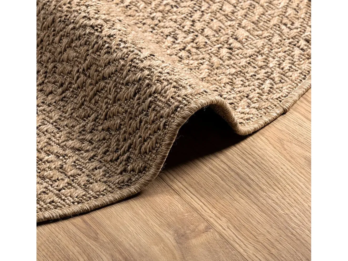 Alfombra de 160 cm con aspecto de yute, para interior y exterior