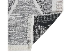Sale Clicnbuy Alfombra de algodón negra y 120x180 cm Gris