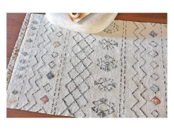 Discount The Rug Republic Alfombra de algodón Seabert 230 x 160 cm Beige