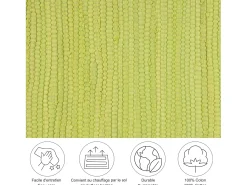 Alfombra de algodón tejida a mano y reversible 70x140 cm Happy Cotton Verde