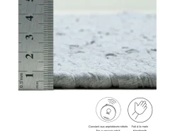 Alfombra de algodón tejida a mano y reversible 90x160 cm Gris Happy Cotton