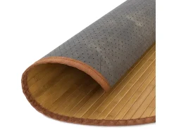 Alfombra de bambú marrón, 120 cm