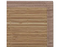 Alfombra De Cocina^Alfombra de bambú marrón con láminas rectangulares 120 x 180 cm Marru00f3n