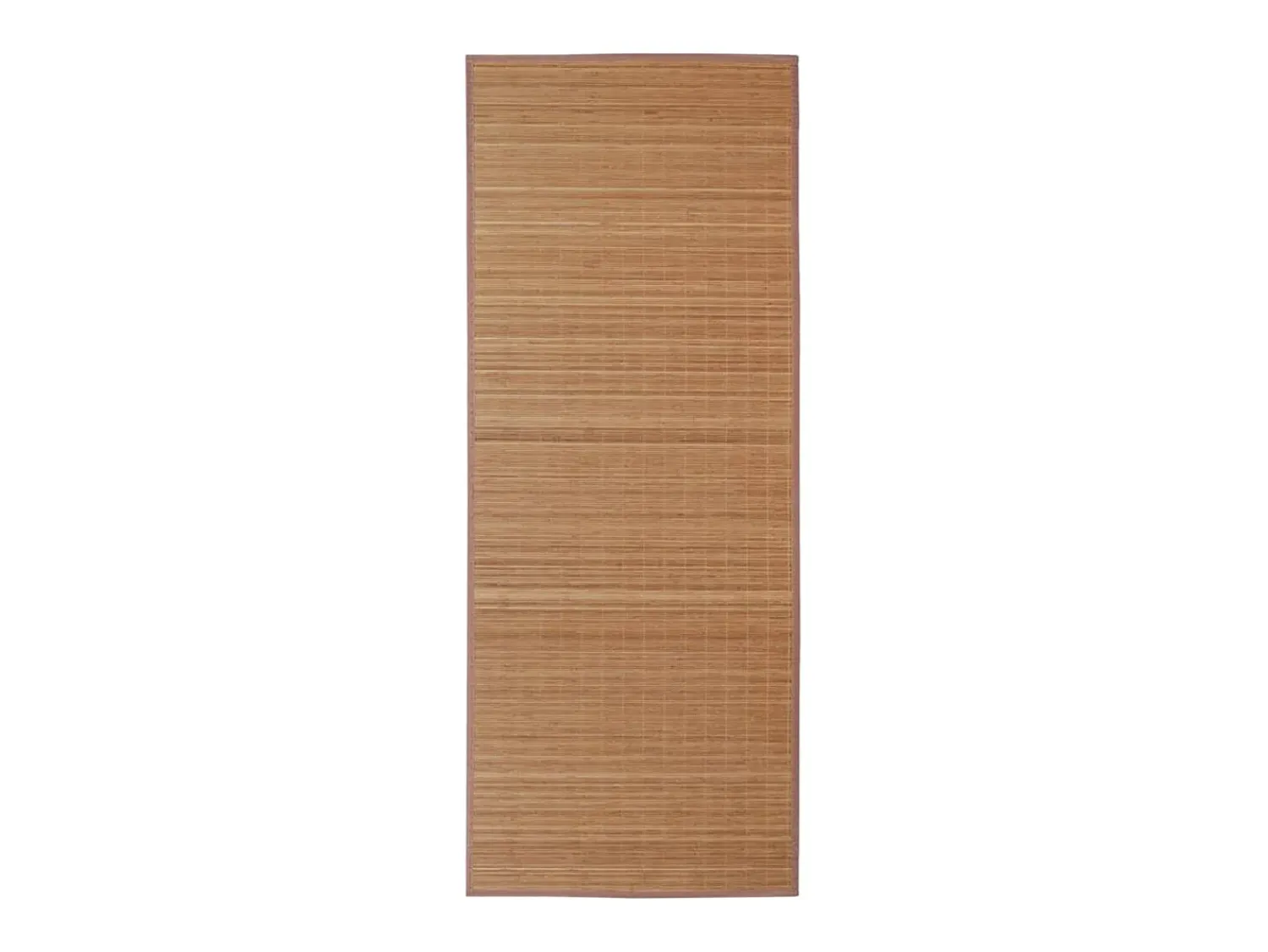 Outlet Alfombra de bambú marrón con láminas rectangulares 150 x 200 cm Marru00f3n