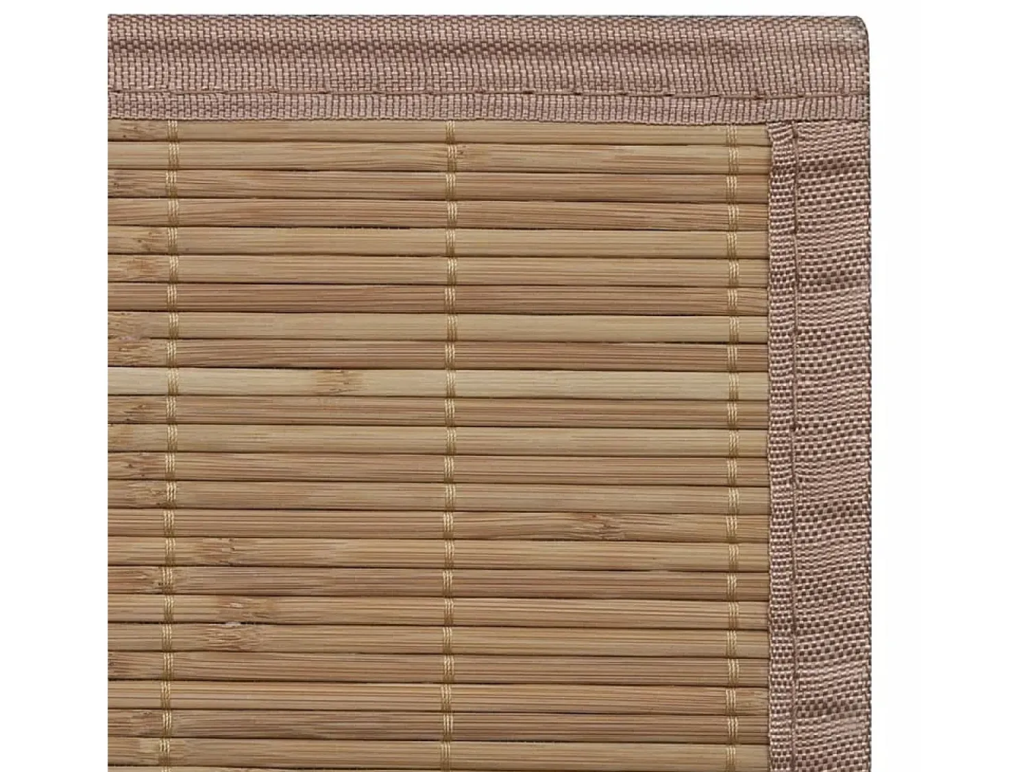 Outlet Alfombra de bambú marrón con láminas rectangulares 150 x 200 cm Marru00f3n