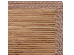 Alfombra de bambú marrón con láminas rectangulares 80 x 300 cm
