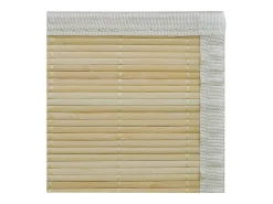 Alfombra de bambú natural con láminas rectangulares 120 x 180 cm