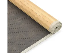Alfombra De Salón^Alfombra de bambú natural 80x300 cm con soporte antideslizante Beige