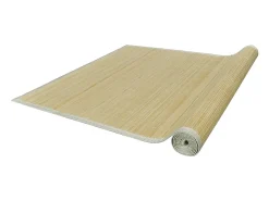 Alfombra de bambú natural con láminas rectangulares 80x300 cm