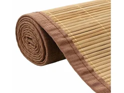Alfombra De Cocina^Alfombra de bambú 160x230 cm Marrón Marru00f3n
