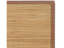 Alfombra De Cocina^Alfombra de bambú 160x230 cm Marrón Marru00f3n