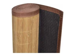 Alfombra De Cocina^Alfombra de bambú 160x230 cm Marrón Marru00f3n