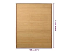 Alfombra De Cocina^Alfombra de bambú 160x230 cm Marrón Marru00f3n