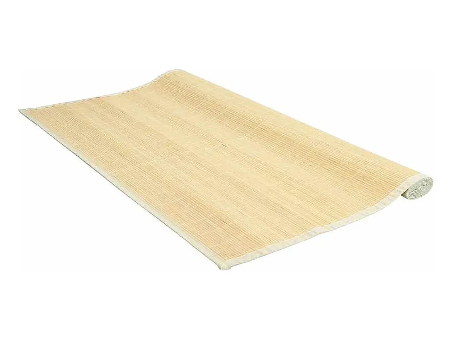New Alfombra de bambú 160x230 cm Natural Marru00f3n
