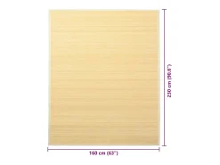 New Alfombra de bambú 160x230 cm Natural Marru00f3n